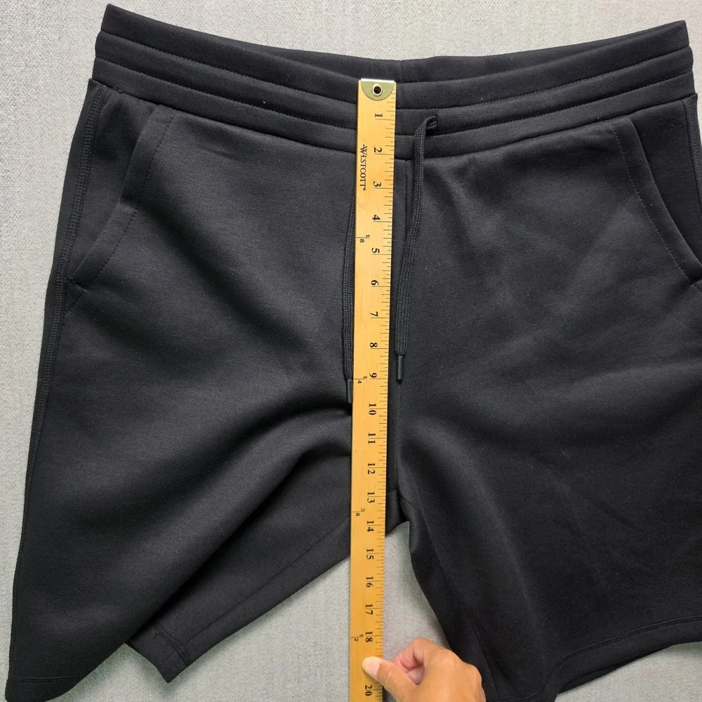 32 Degrees Tech Fleece Shorts Mens L Black Drawstring Lounge Gym Athleisure